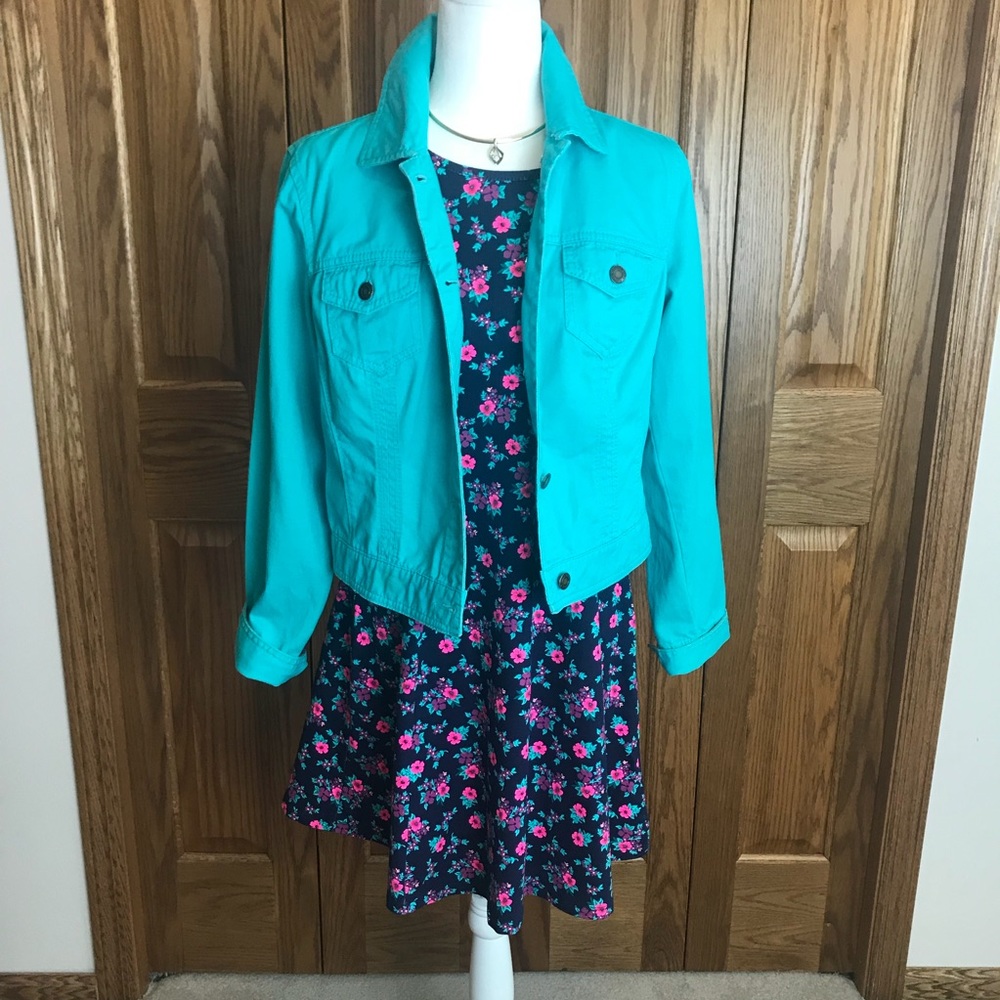 Faded Glory Aqua Denim Jacket